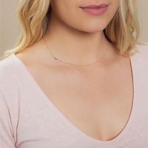 Maya Brenner 14k GOLD ASYMMETRICAL LETTER NECKLACE - L 16in